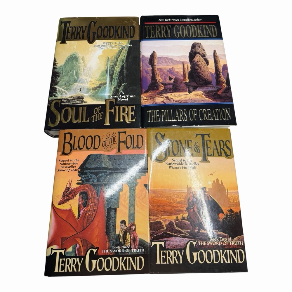 Terry Goodkind Book Lot of 4 Hardcover Sword of Truth Novels Soul of Fire